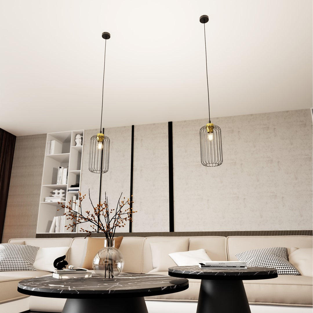 Hanglamp - VANDER 1 BL GOUD
