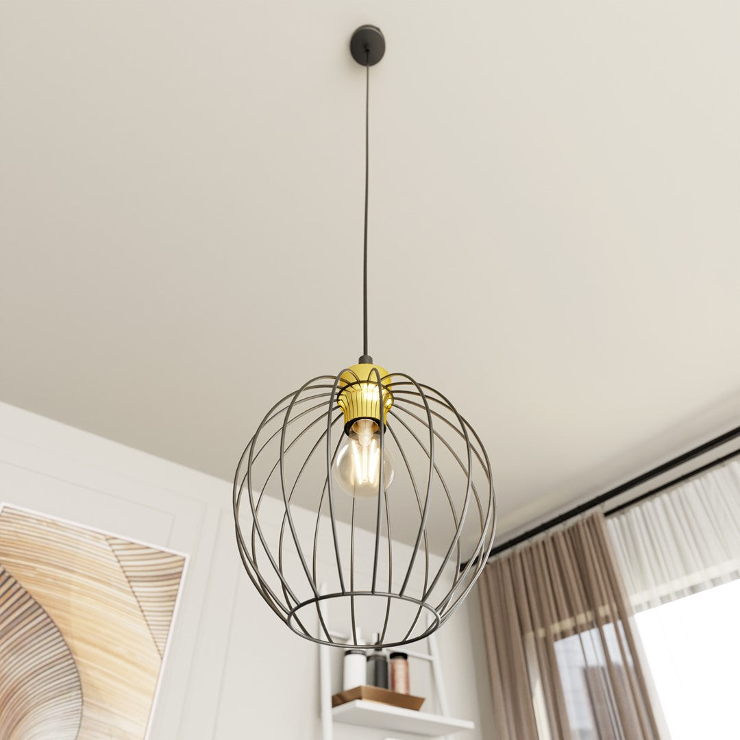 Hanglamp - NANDO 1 BL GOUD