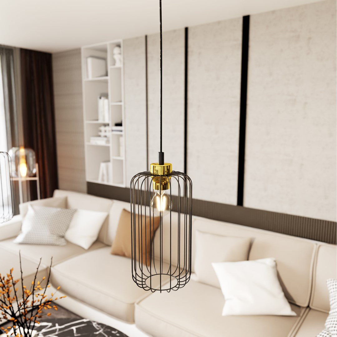 Hanglamp - VANDER 1 BL GOUD