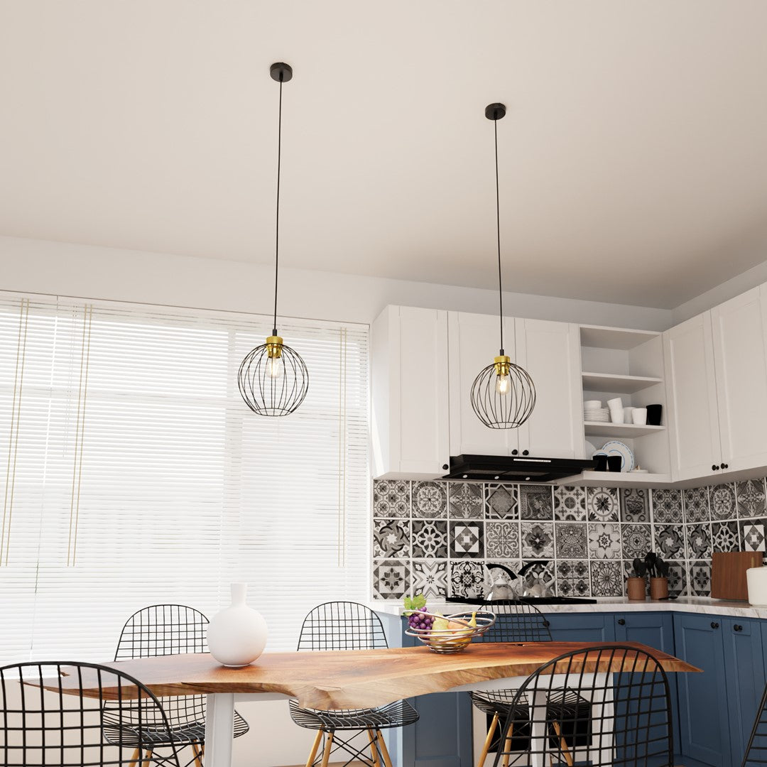 Hanglamp - NANDO 1 BL GOUD