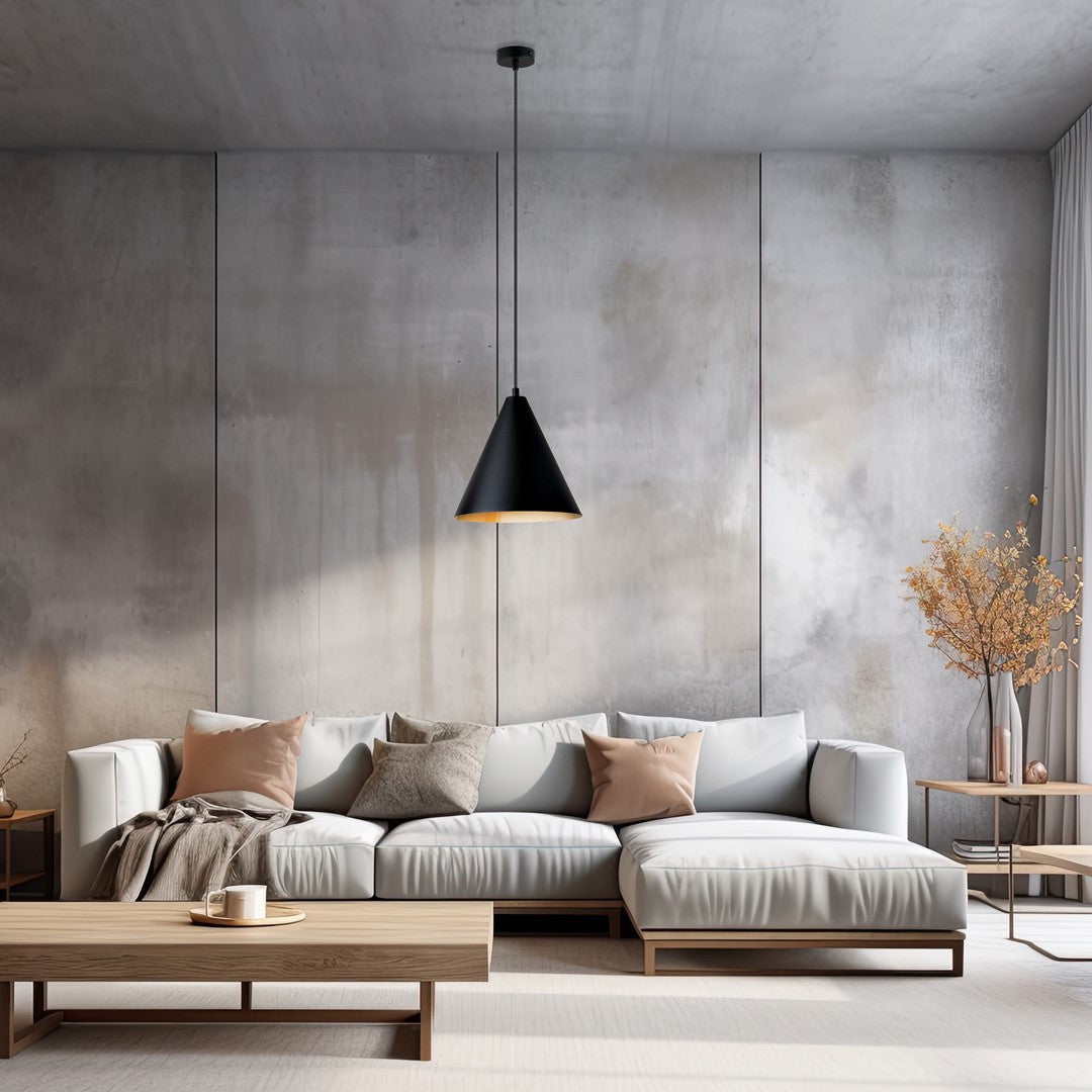 Hanglamp - REBEL 1 ZWART/GOUD