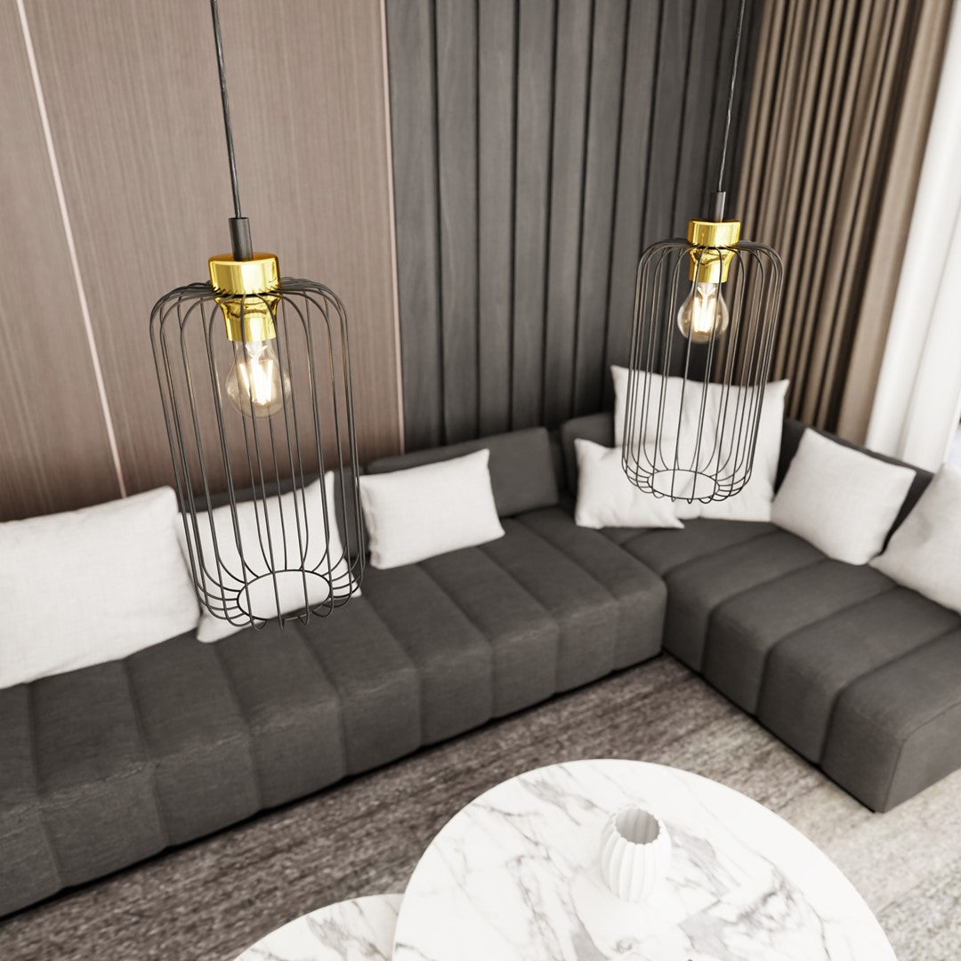 Hanglamp - VANDER 1 BL GOUD