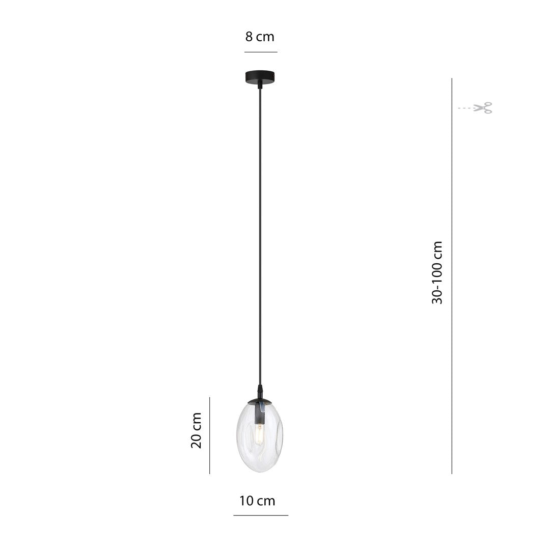 Hanglamp - ASTRAL 1 BL TRANSPARANT