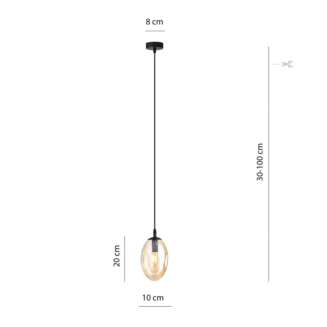 Hanglamp - ASTRAL 1 BL HONINGKLEURIG