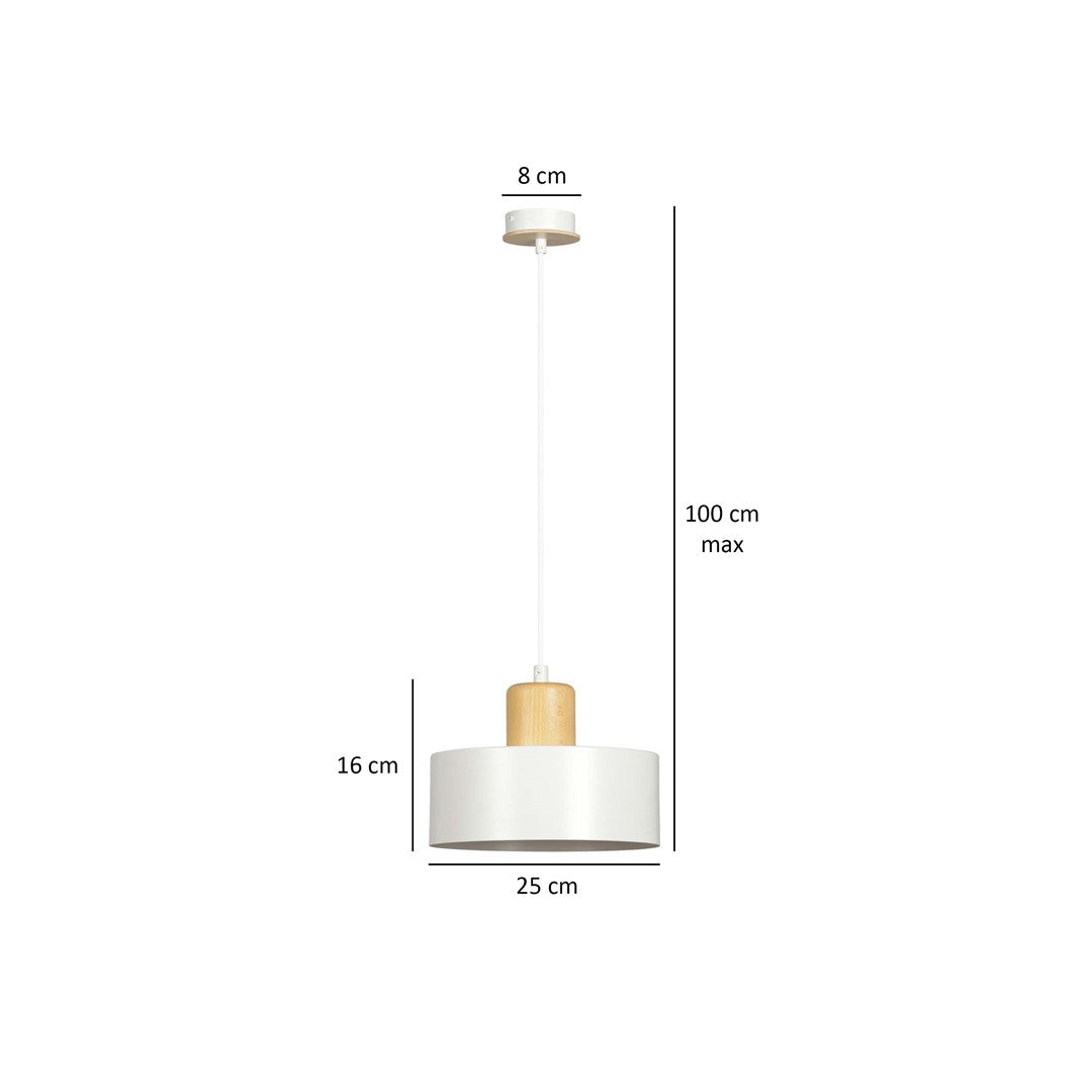 Hanglamp - TORIN 1 WIT