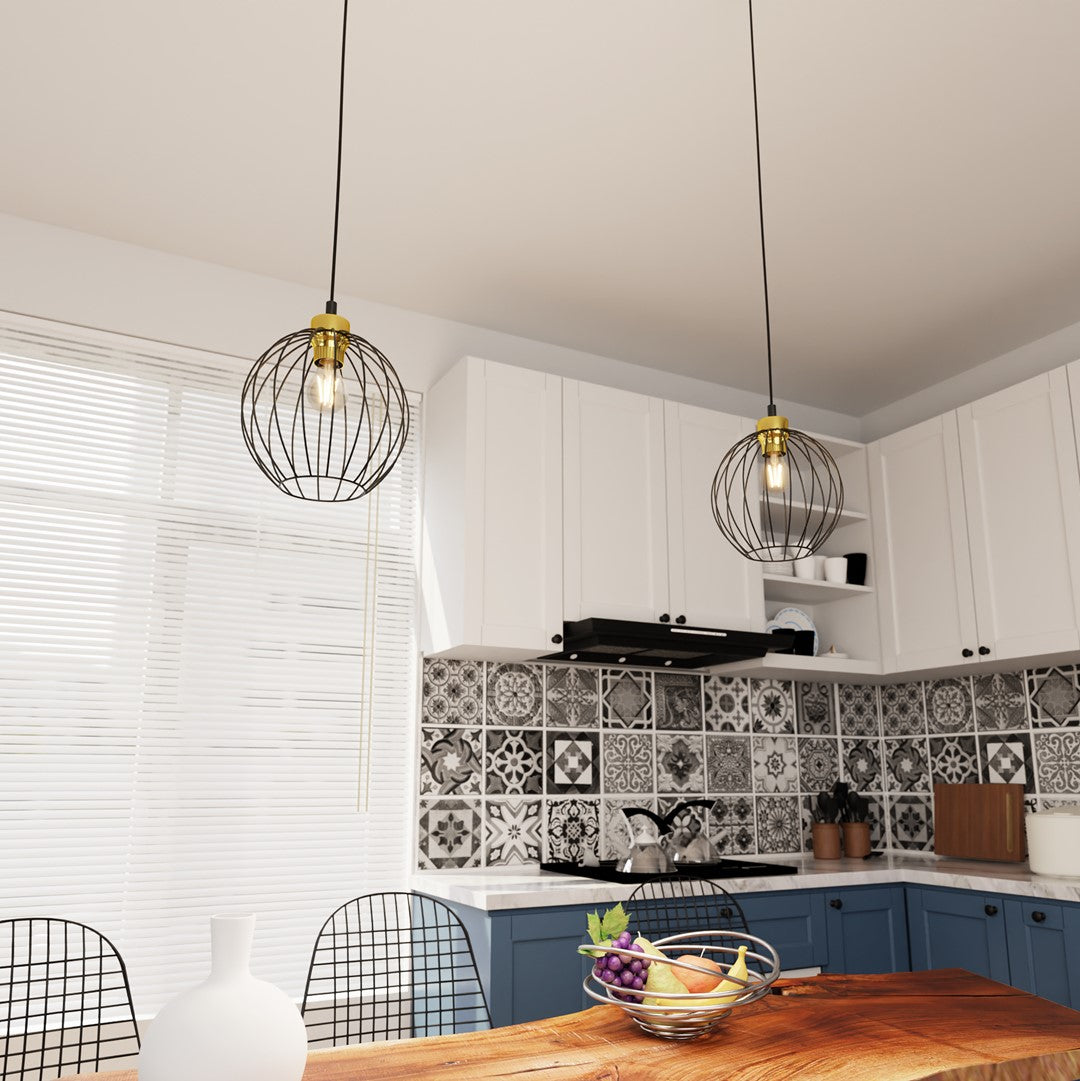 Hanglamp - NANDO 1 BL GOUD