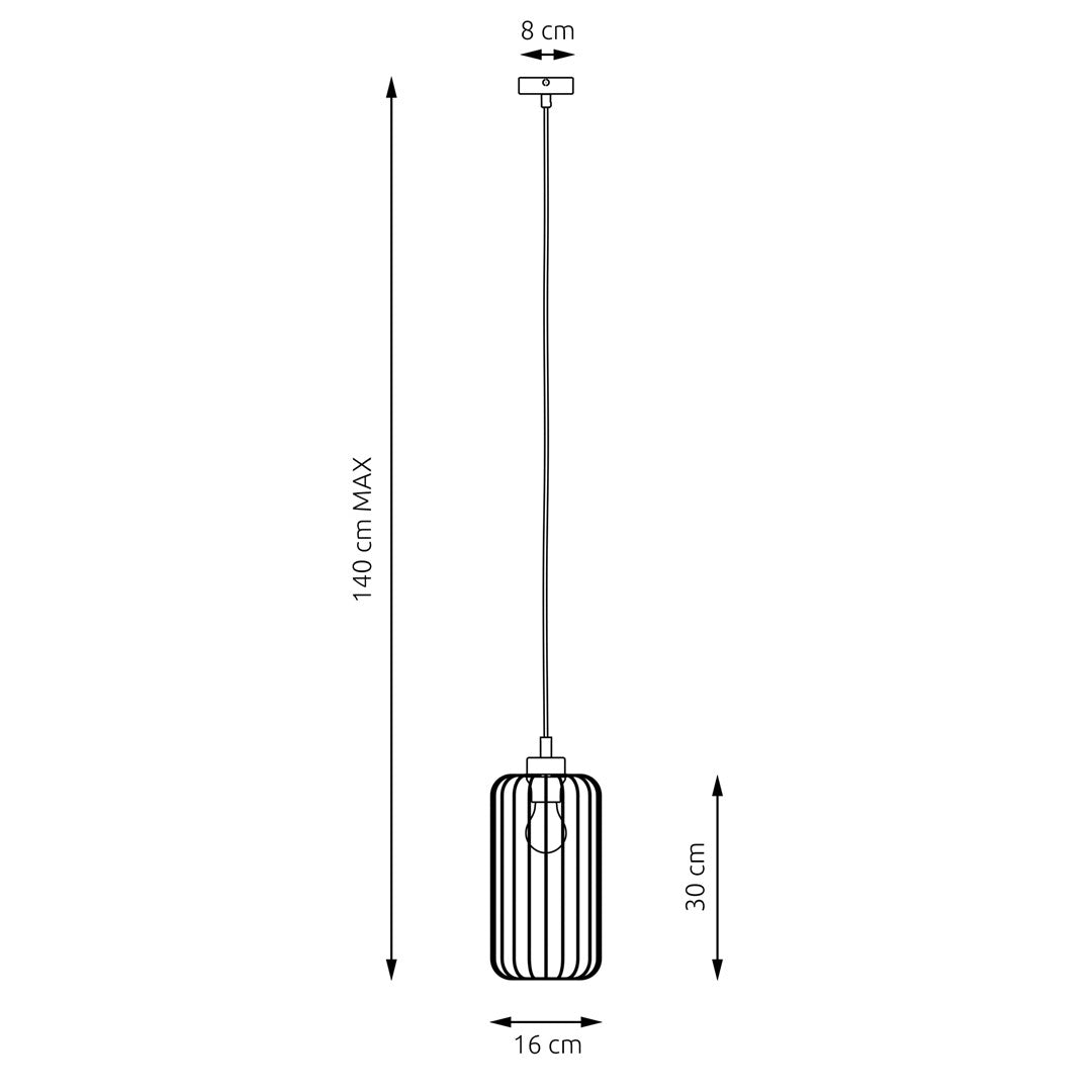 Hanglamp - VANDER 1 BL GOUD