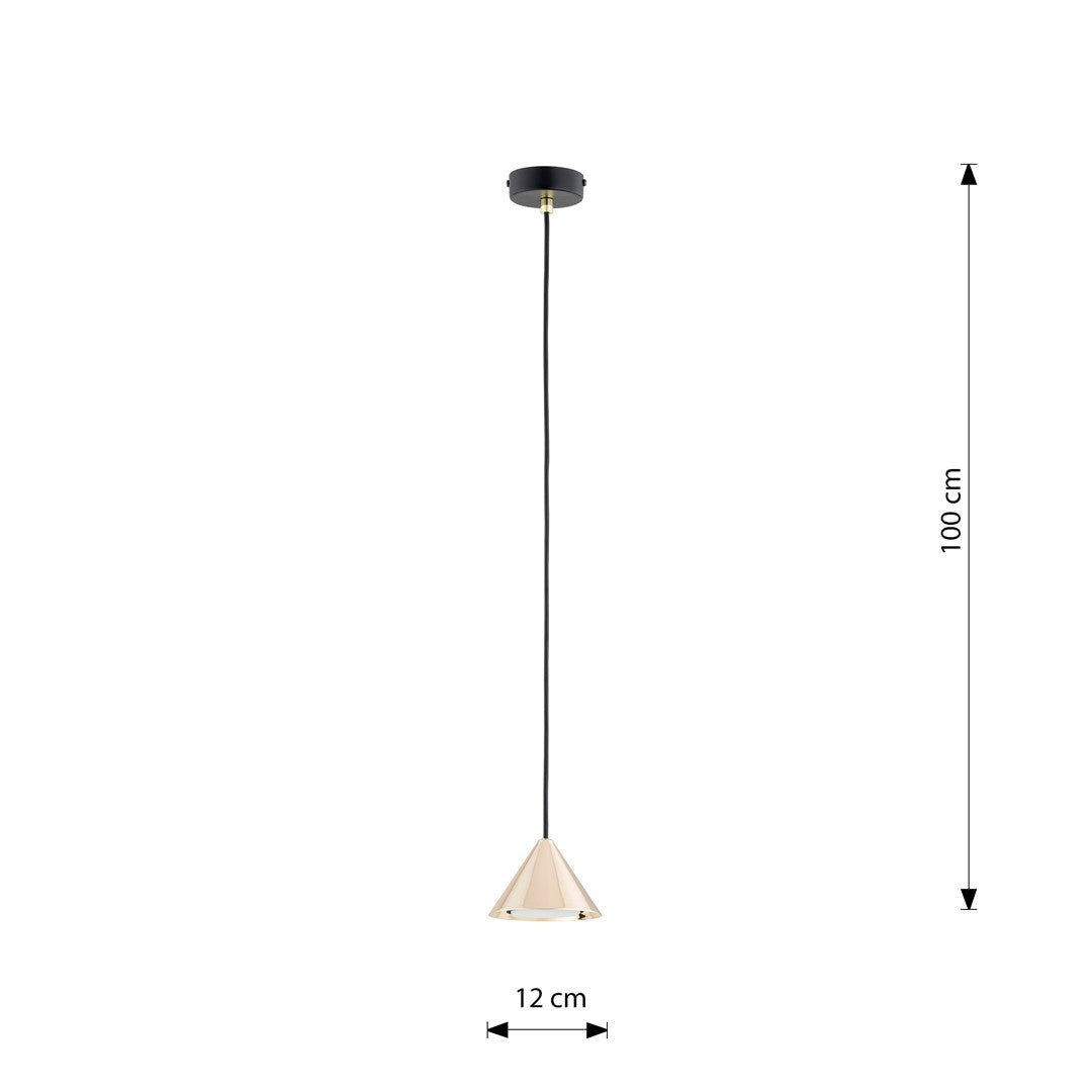 Hanglamp - ELIT 1 BL GOUD
