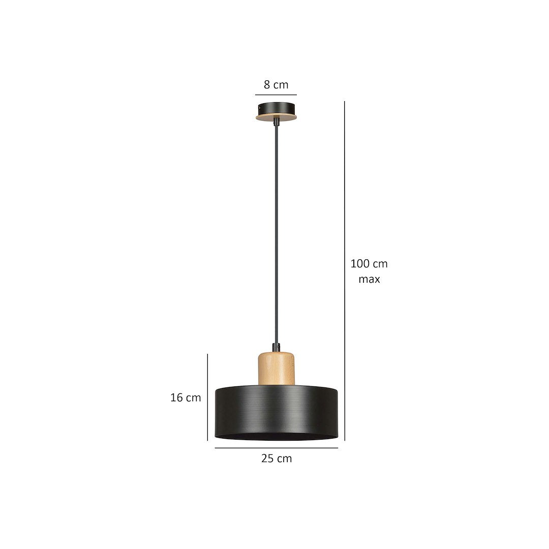 Hanglamp - TORIN 1 ZWART