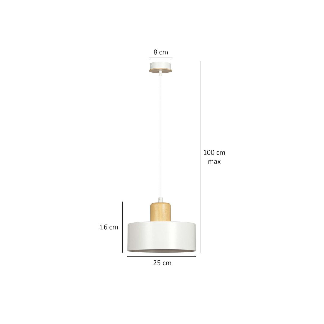 Hanglamp - TORIN 1 WIT