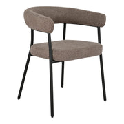 Trivio Dining Chair - Eetkamerstoel, bruin met zwarte poten HN1314 (set van 2)