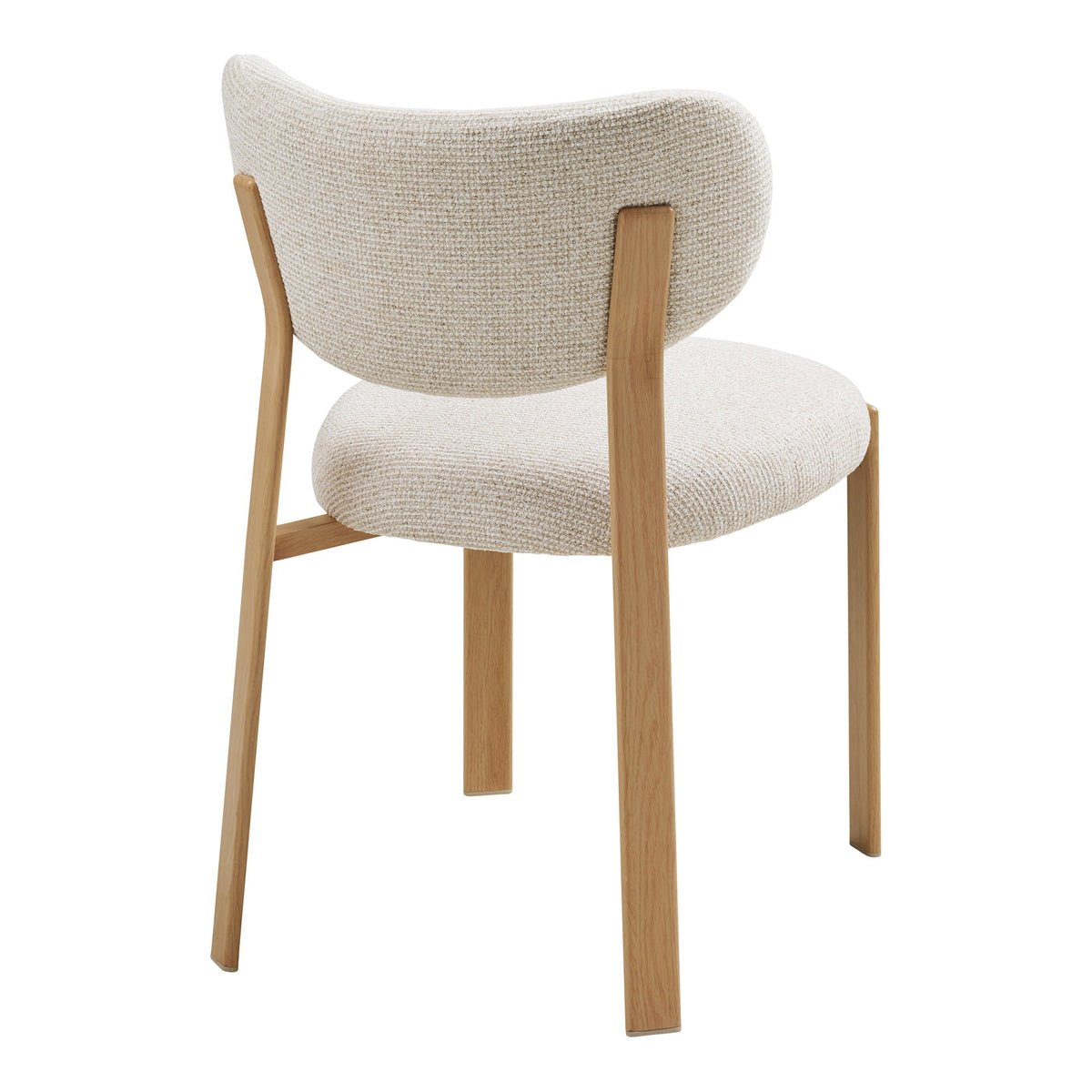 Eetkamerstoel Savina - zandkleurig, poten in houtlook, naturel HN1422 (set van 2)