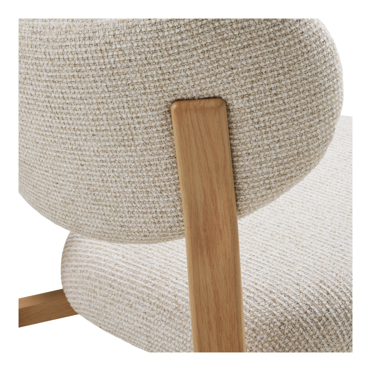 Eetkamerstoel Savina - zandkleurig, poten in houtlook, naturel HN1422 (set van 2)