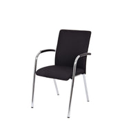 Workliving Vergaderstoel X1 - Comfort Vierpoot Zwart