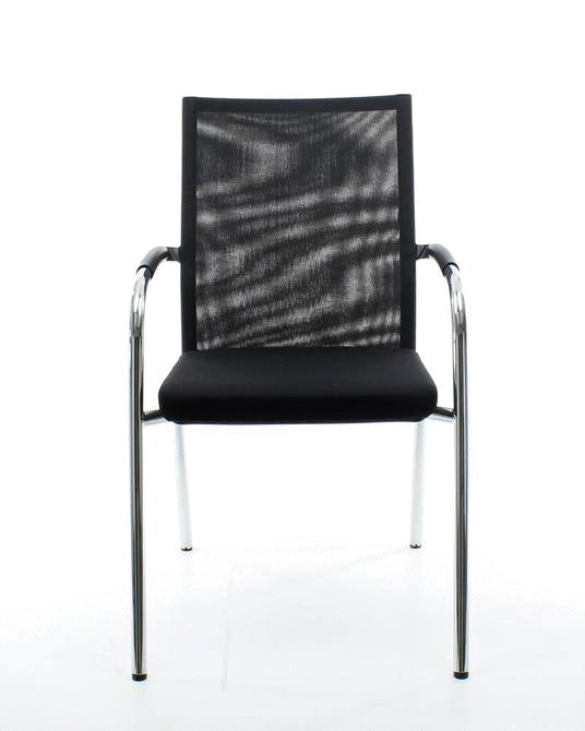 Workliving Vergaderstoel X1 - Mesh vierpoot zwart