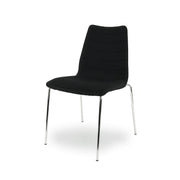 Workliving Verona Eetkamerstoel / Vergaderstoel - Zwart Mirage - Chroom onderstel