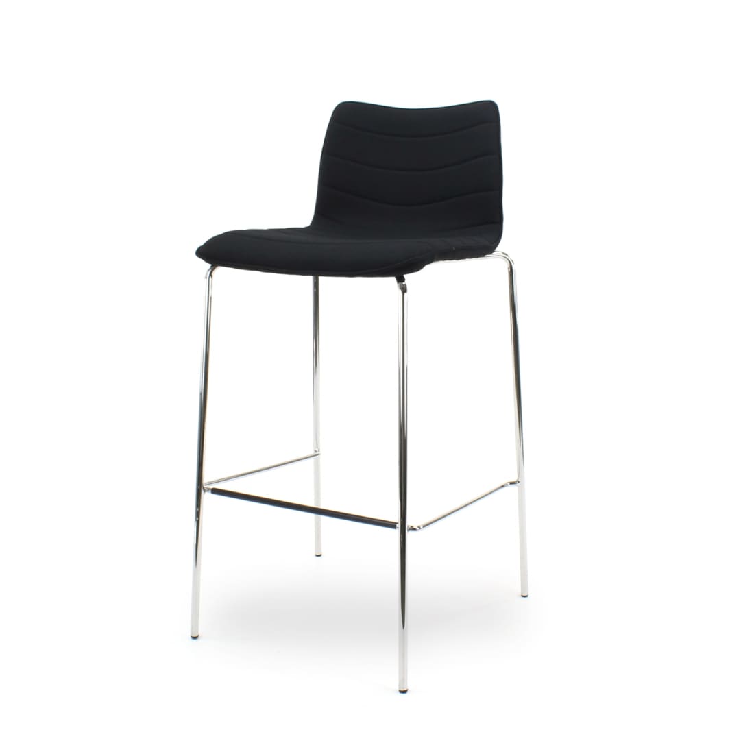 Workliving Verona barkruk - Zwart Mirage - Chromen onderstel