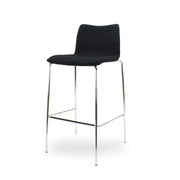 Workliving Verona barkruk - Zwart Mirage - Chromen onderstel