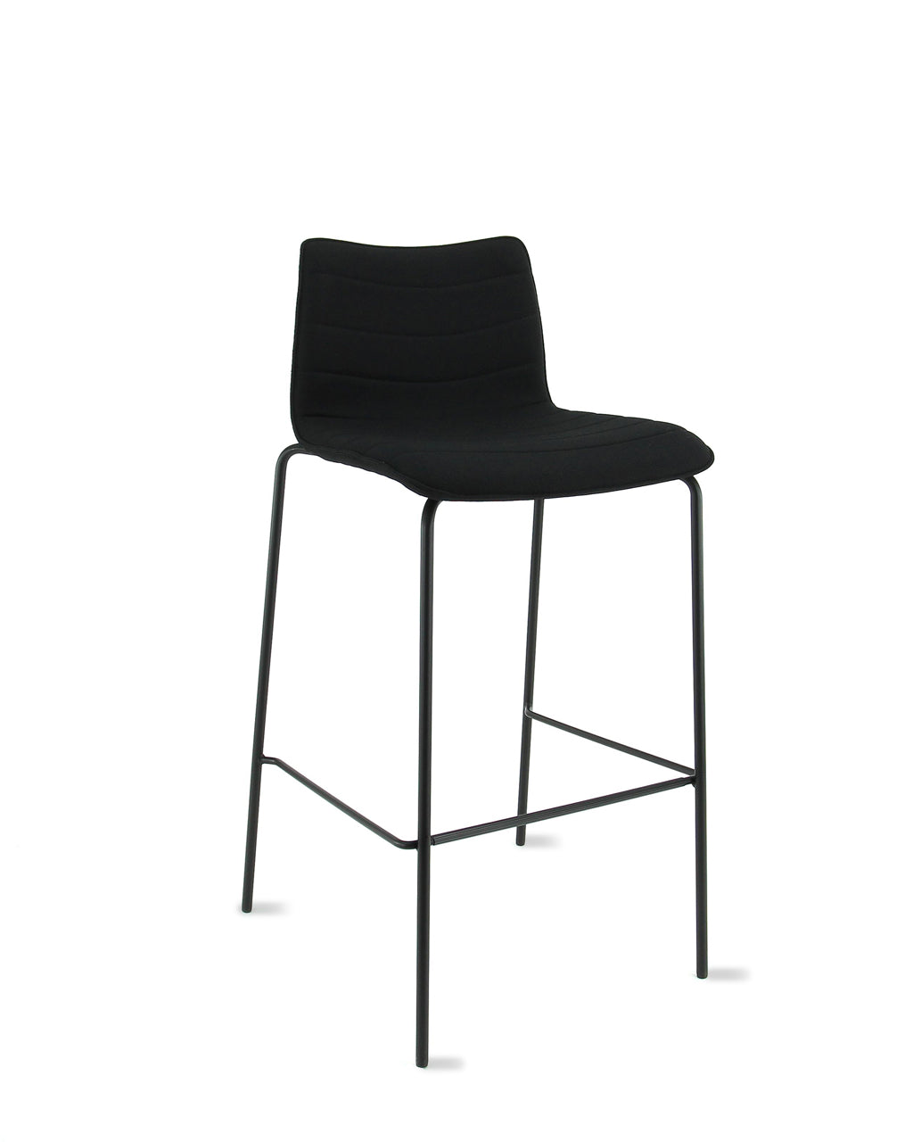 Workliving Verona barkruk 75 cm - stof Mirage zwart - onderstel zwart