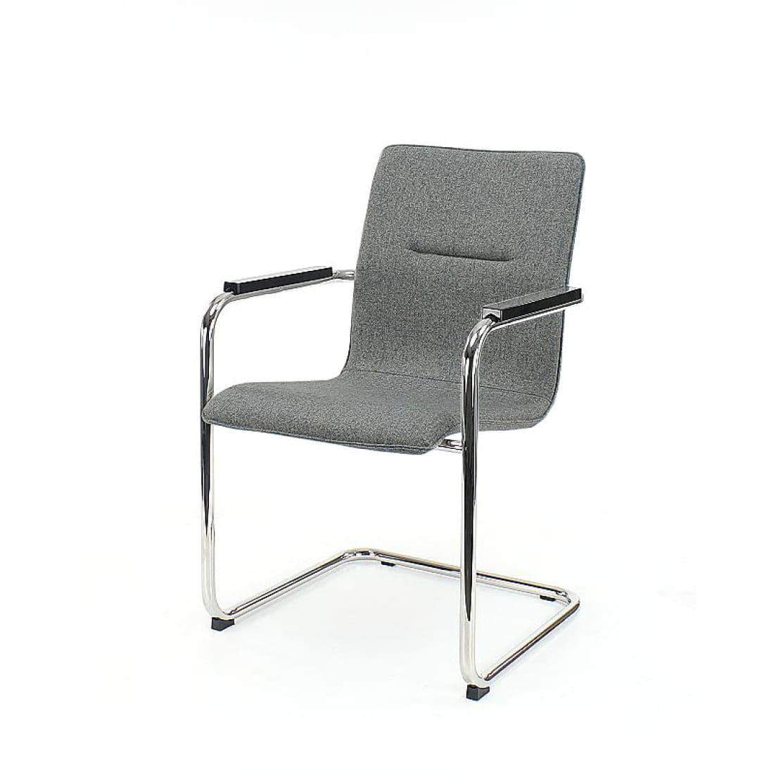Workliving Vergaderstoel X6 - Comfort-sledepoot wolvilt middengrijs