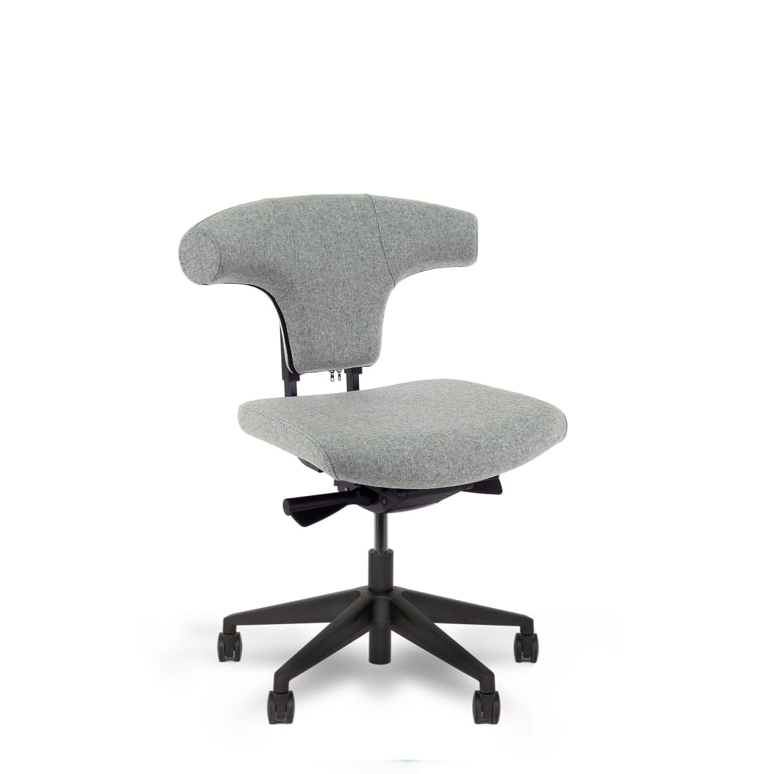 Workliving T-Bone Zwarte Editie Wolvilt Lichtgrijs - Bureaustoel Ergonomisch Ontwerp (N)EN 1335