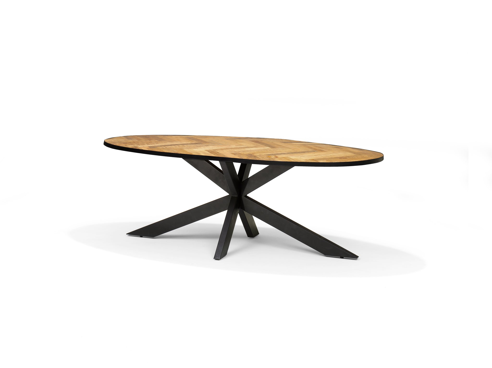 Eetkamertafel AGRA Mango Visgraat - 200x100 Ovaal