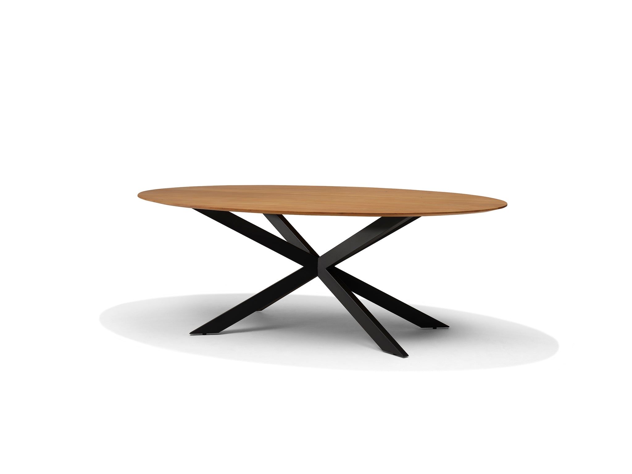 Solar Eetkamertafel 220 x 120 cm Ovaal Mango Naturel 3 cm