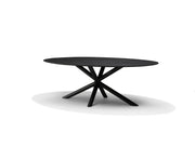 Sirius Eetkamertafel 220X120 Ovaal Mango Zwart 3cm