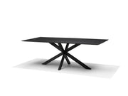 Star eettafel 160 x 100 cm rechthoekig mango zwart 3 cm
