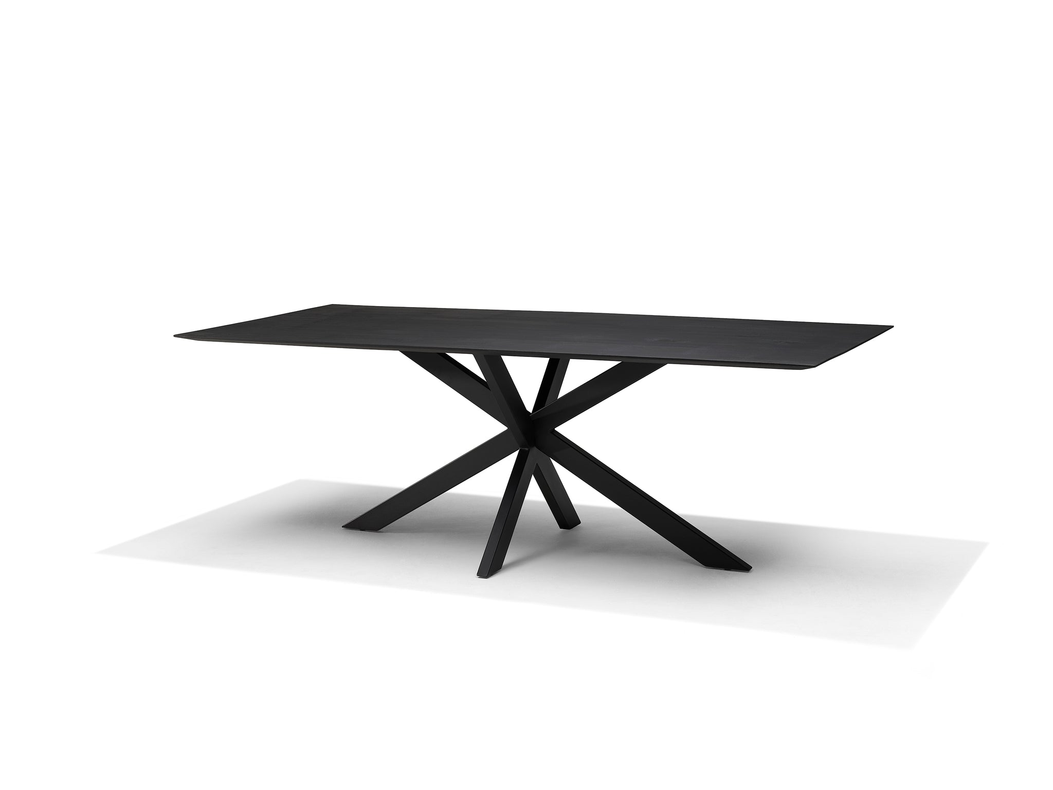 Star eetkamertafel 240 x 100 rechthoekig mango zwart 3 cm