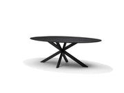Star Eetkamertafel 240 x 120 Ovaal Mangohout Zwart 3 cm