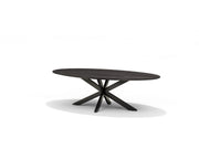 STAR Salontafel 130x70 Ovaal Mangohout Zwart