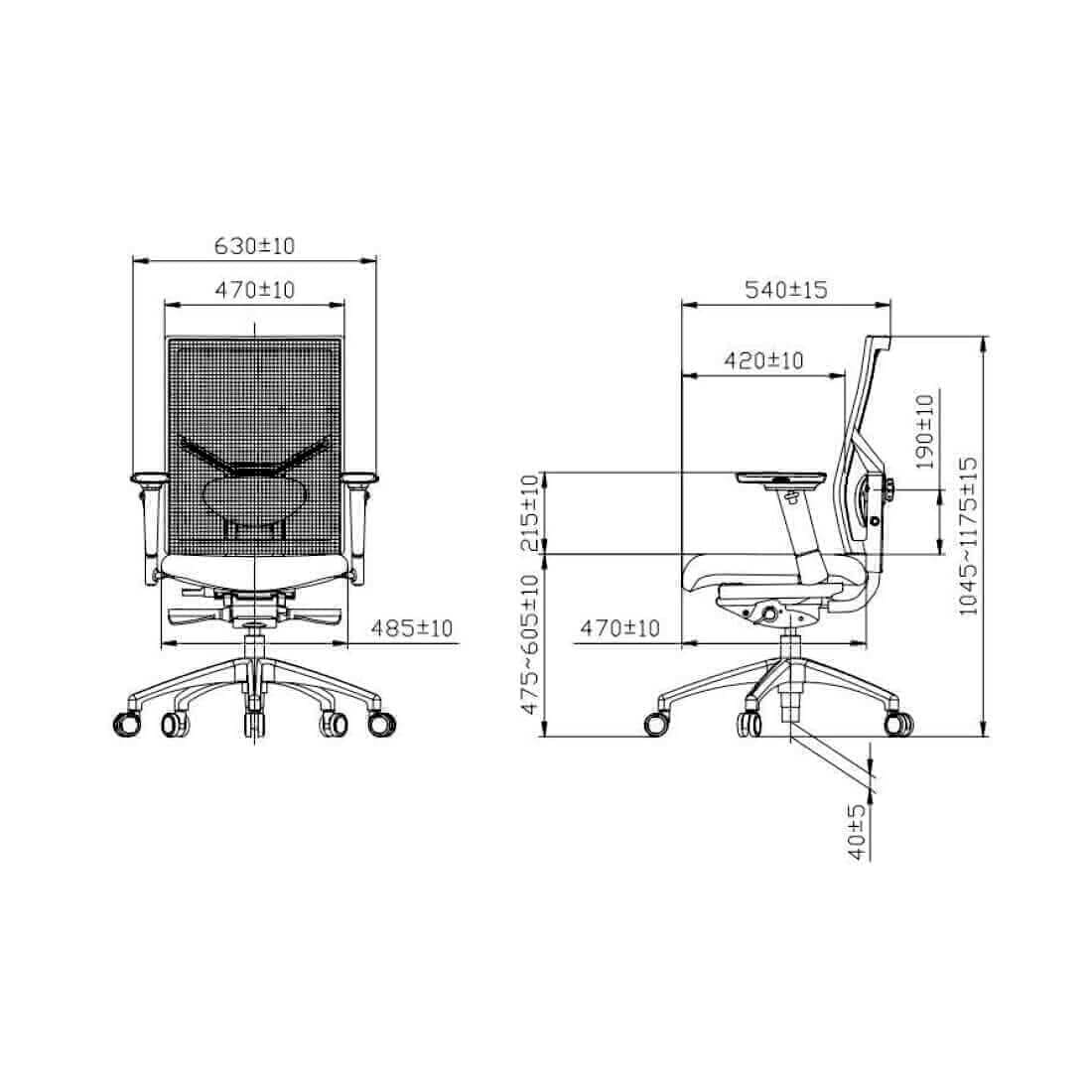 Workliving Zuidas Mesh - Regain-zitting - Ergonomische designbureaustoel (N)EN 1335