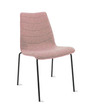 Workliving Verona Eetkamerstoel / Vergaderstoel - Wolvilt Fenice 152 zachtroze - frame zwart