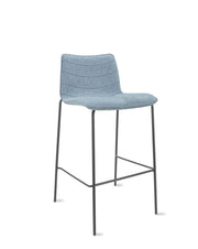 Workliving Verona Barkruk 75 cm - Wolvilt Fenice 351 zachtblauw - frame zwart