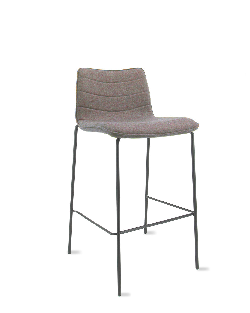 Workliving Verona barkruk 75 cm - wolvilt Fenice 511 lichtbruin - onderstel zwart