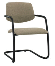 Workliving Vergaderstoel X5 - Sledeframe - Wolvilt Fenice 511 lichtbruin - frame zwart