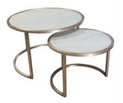 Salontafel Jamie Marmer Witgoud Set van 2
