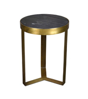 Bijzettafel Glennis Marmer Zwart-Goud 40 cm