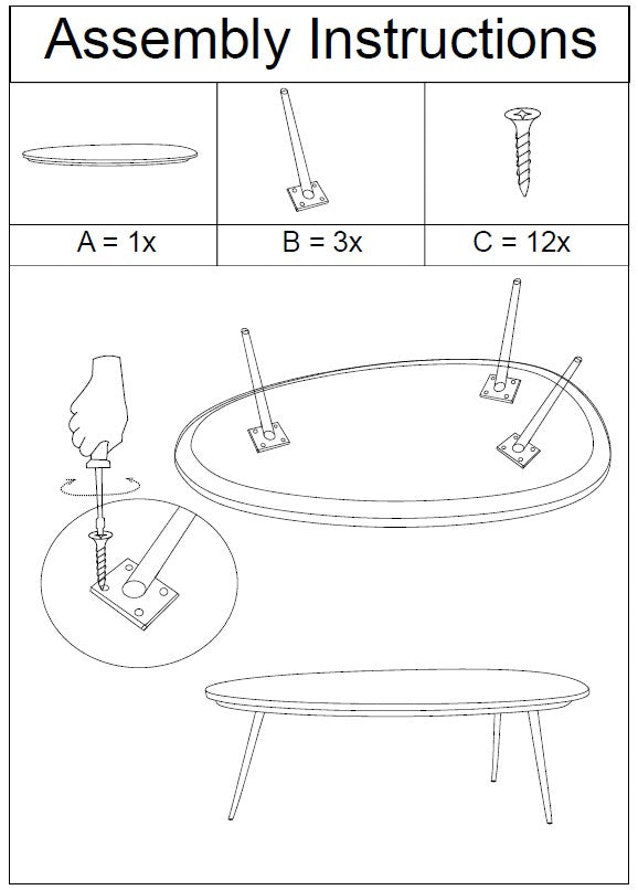 Salontafel Organisch marmer zwart-goud 110 cm