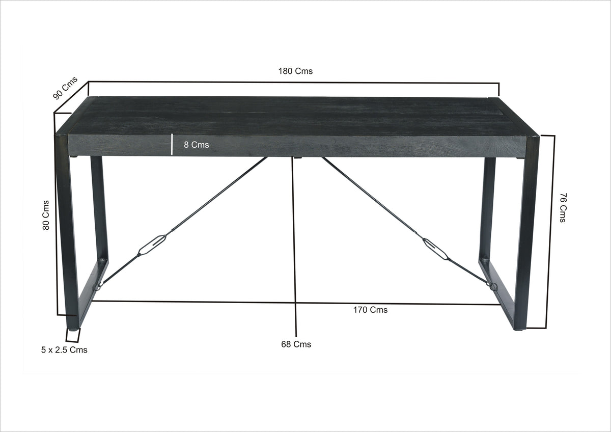 Eettafel Norris 180 x 90 cm