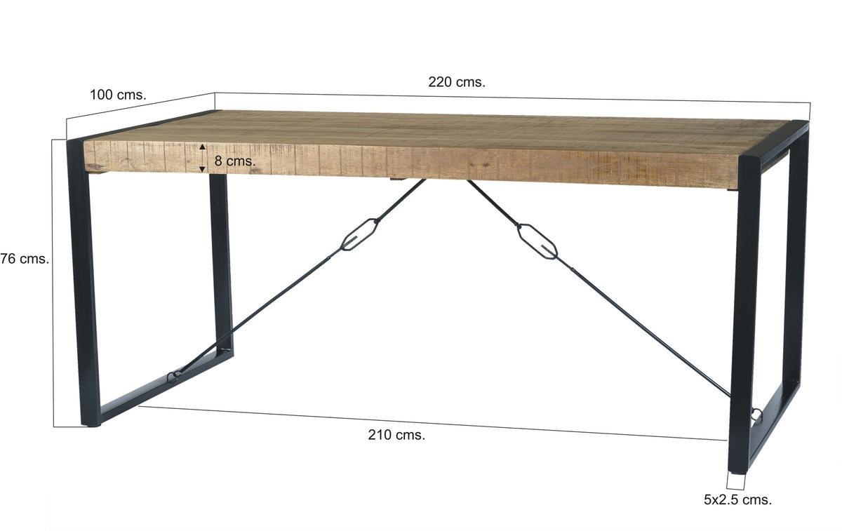 Eettafel Nairobi 220 x 100 cm