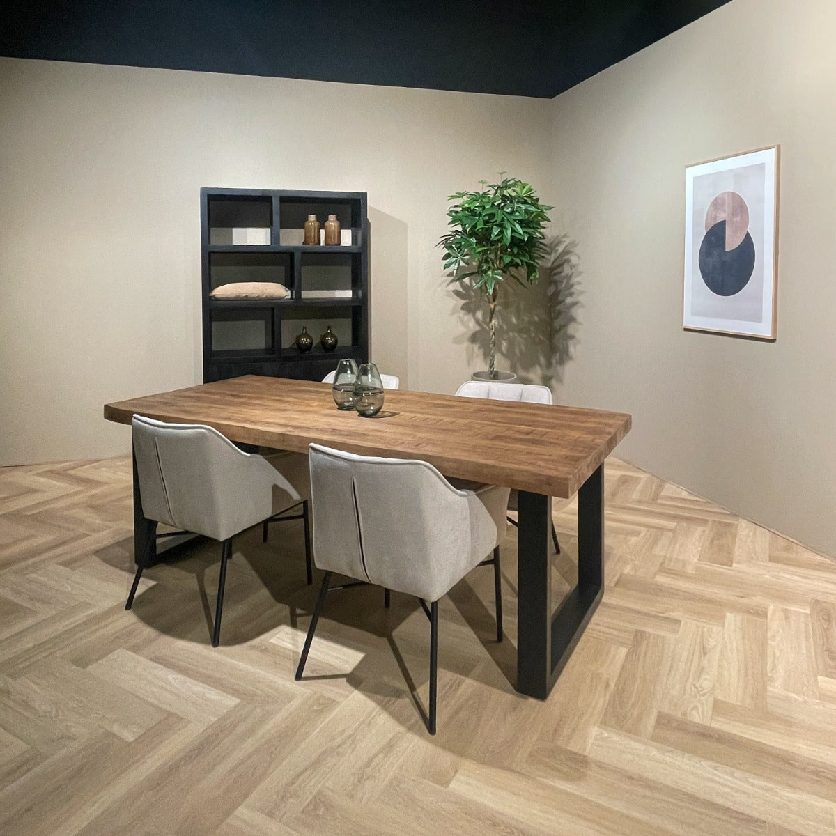 Eettafel Stevige U 160x90 cm
