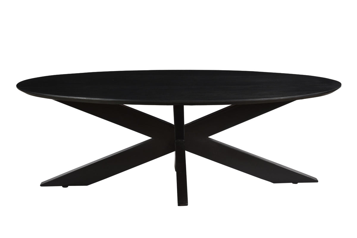 Eettafel Oslo Ovaal Zwart 130 cm