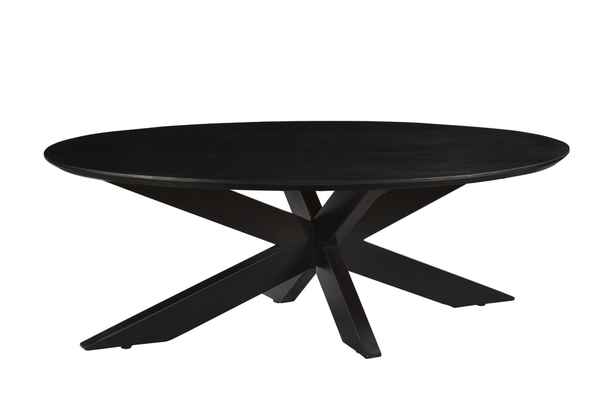 Eettafel Oslo Ovaal Zwart 130 cm