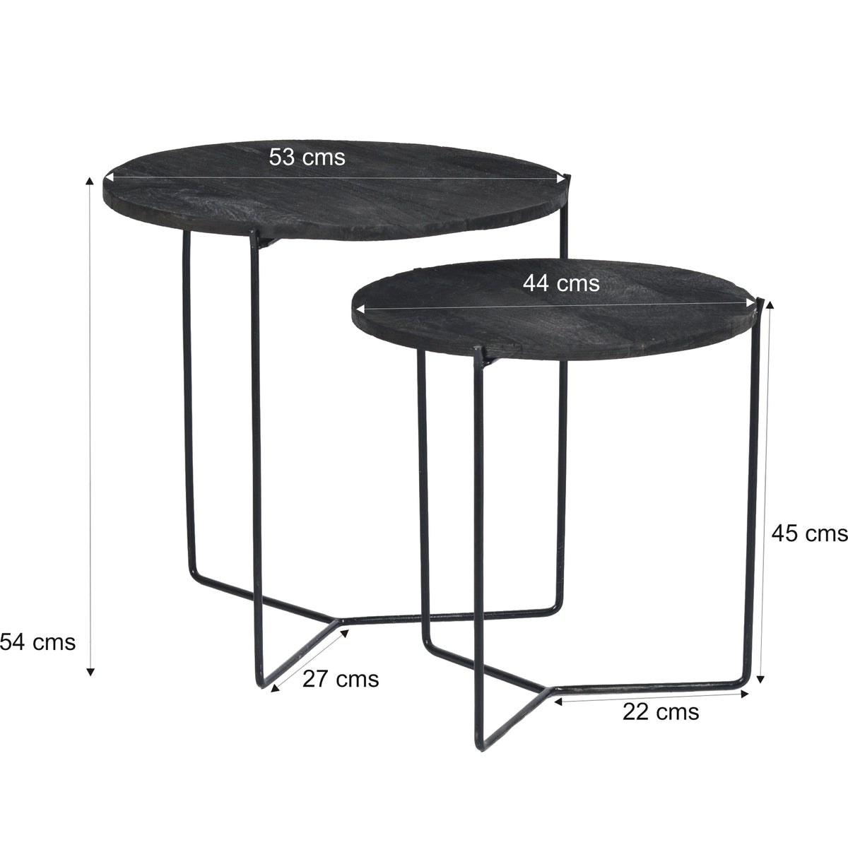 Salontafel Mason Zwart/Zwart Set van 2
