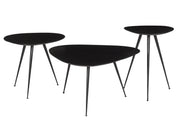 Salontafel Brix Loua zwart set van 3