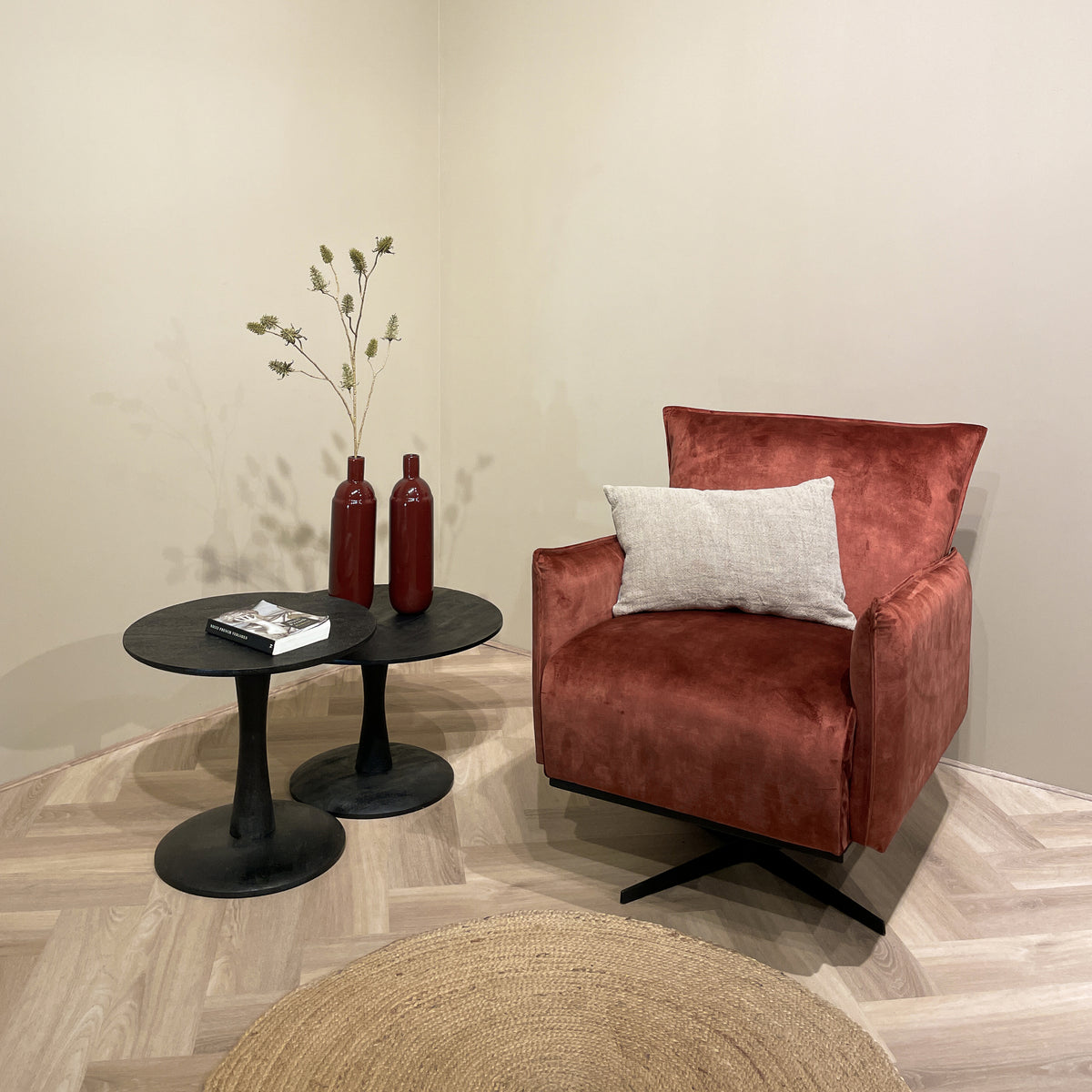 Salontafel Brix Vivian Zwart 50 cm