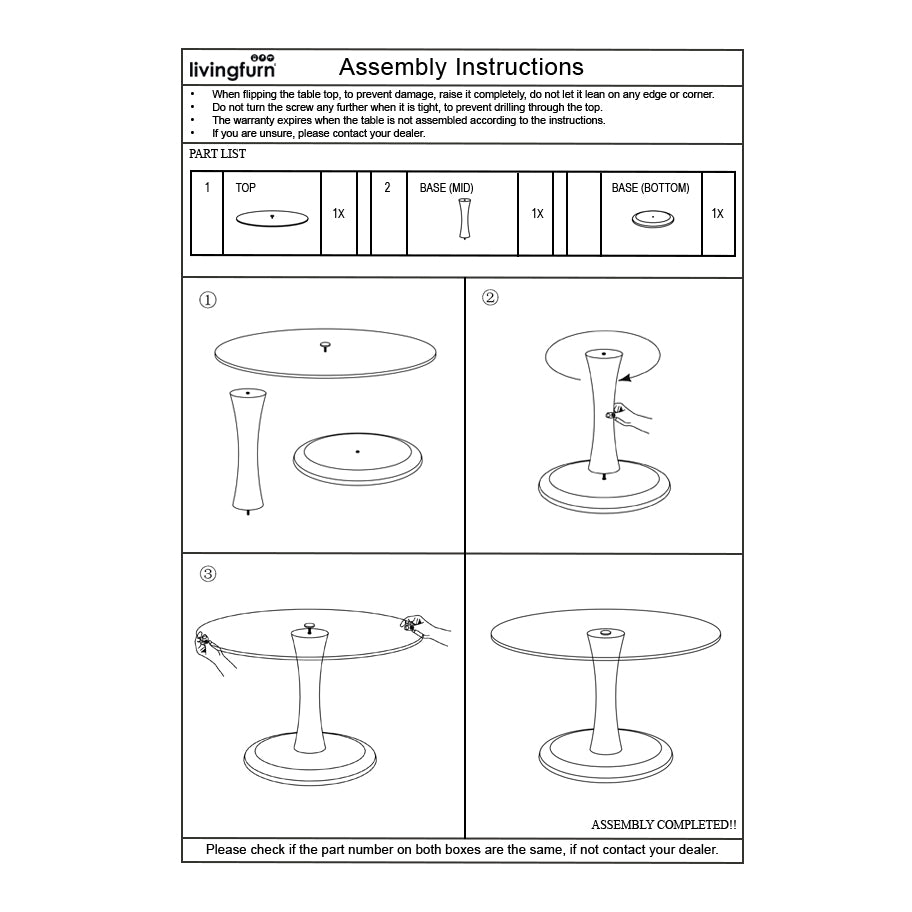 Salontafel Brix Vivian 60 cm