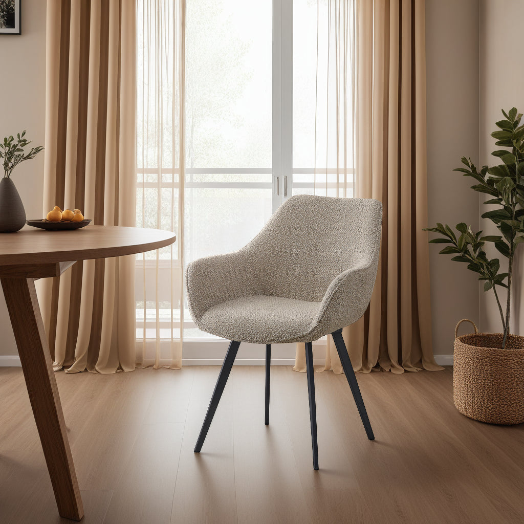 Eetkamerstoel Luca Bouclé beige